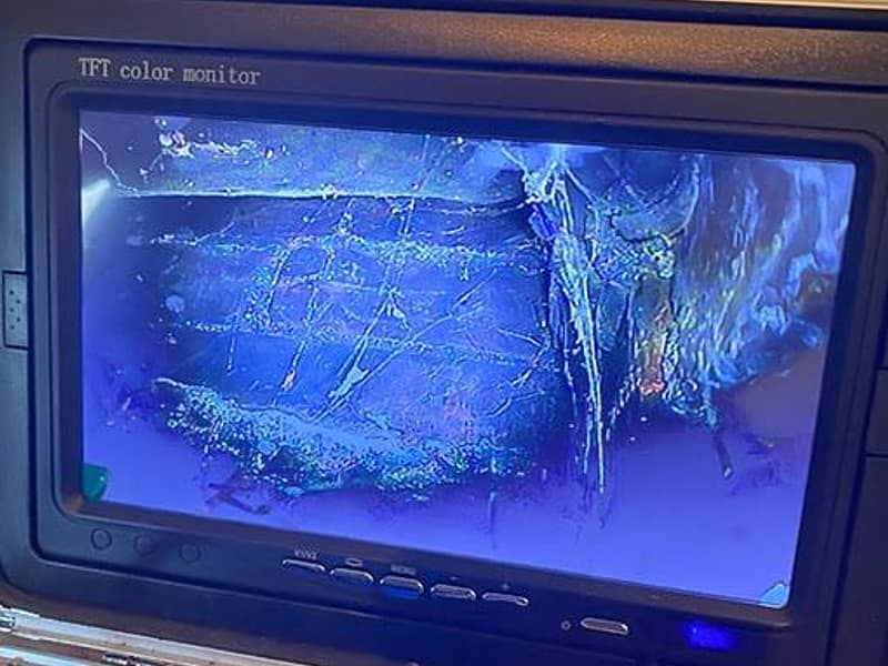 flue camera monitor showing the liner interior on a chimney in Hamilton, NJ